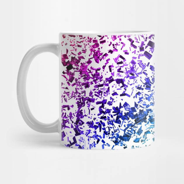 All Over Rainbow Gradient Glass Shards Pattern by Art by Deborah Camp